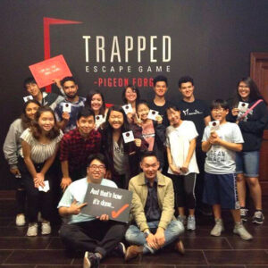 a large party finished with their escape game party